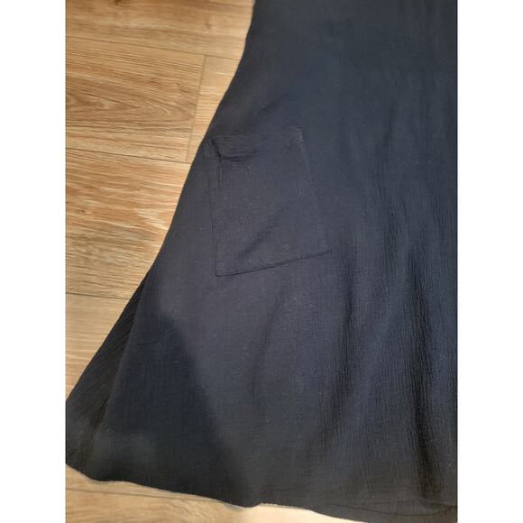 Bryn Walker Nolan Tunic Large Cowl Neck‎ Cotton Gauze Top Black - Picture 4 of 14